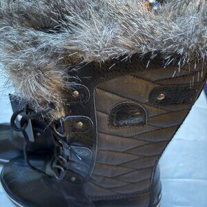 Sorel Woman Arctic Waterproof Boot Sz 7.5 Black $240 Warm